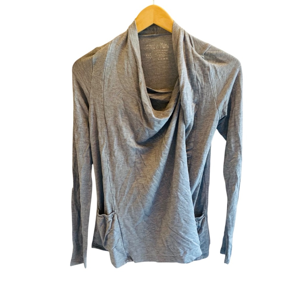 LATCHED MAMA Gray Nursing Button Top